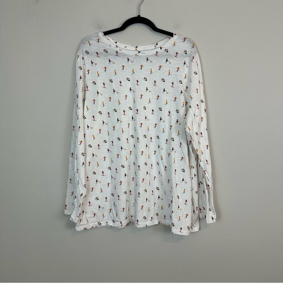 Lane Bryant | Long Sleeve White Skiing Winter Printed Tee Size 22/24 - Picture 1 of 4